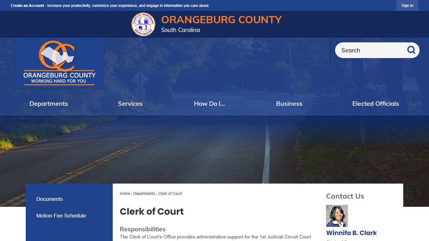 Clerk of Court | Orangeburg County, SC